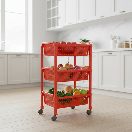 ORGANIZADOR PARA COCINA ROJO 3 NIVELES