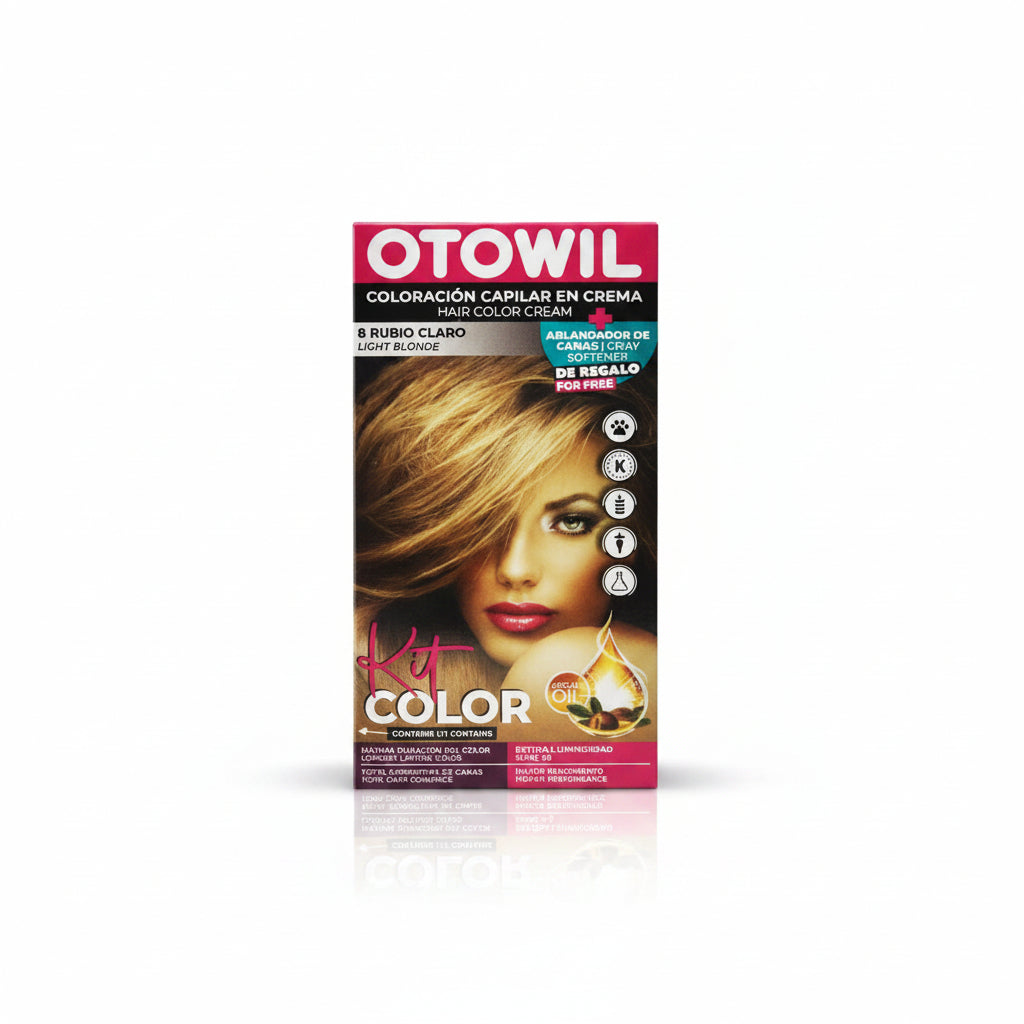 KIT COLORACIÓN RUBIO CLARO 8