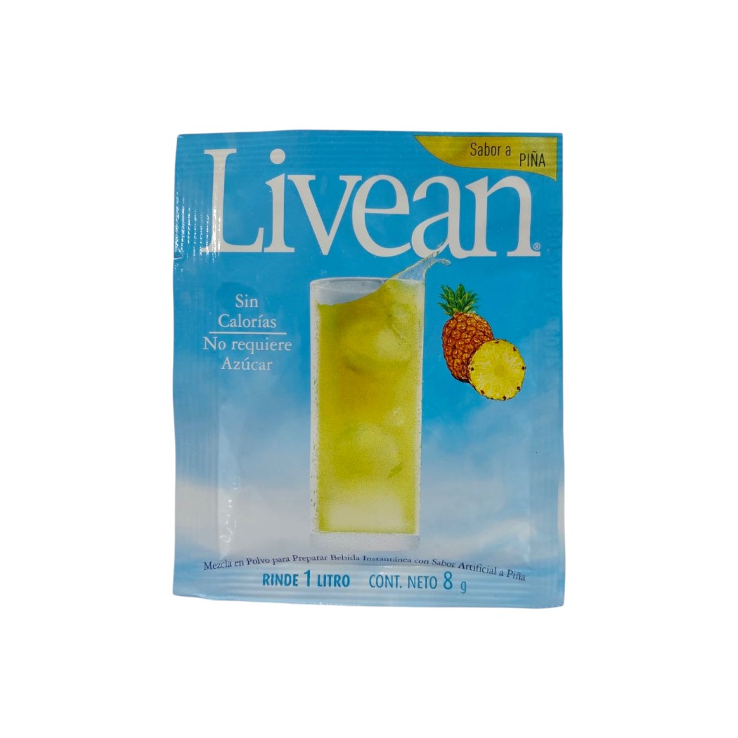 BEBIDA INST. SIN AZUCAR PIÑA LIVEAN 8GR