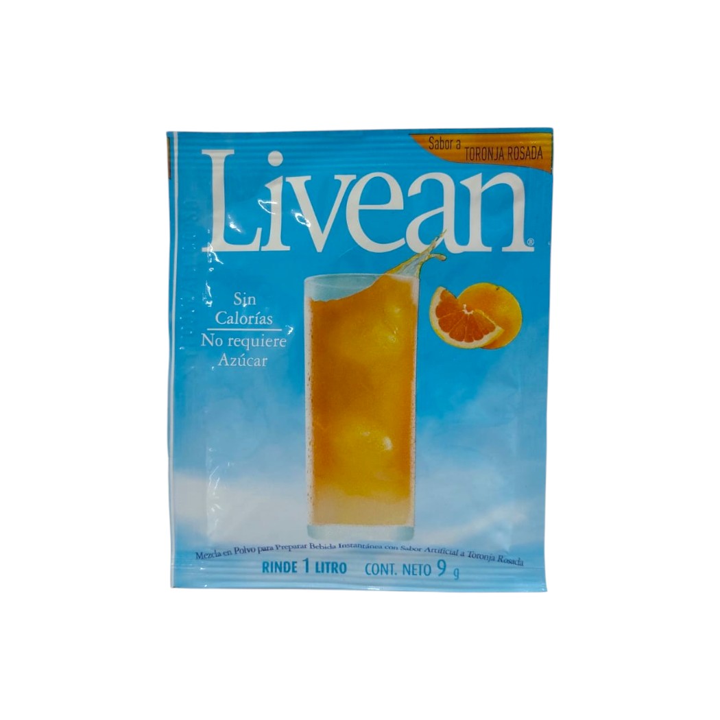 BEBIDA INST. SIN AZUCAR TORONJA LIVEAN 9GR