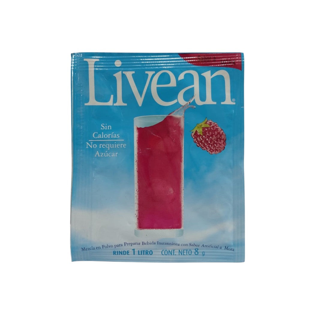BEBIDA INST. SIN AZUCAR MORA LIVEAN 8GR