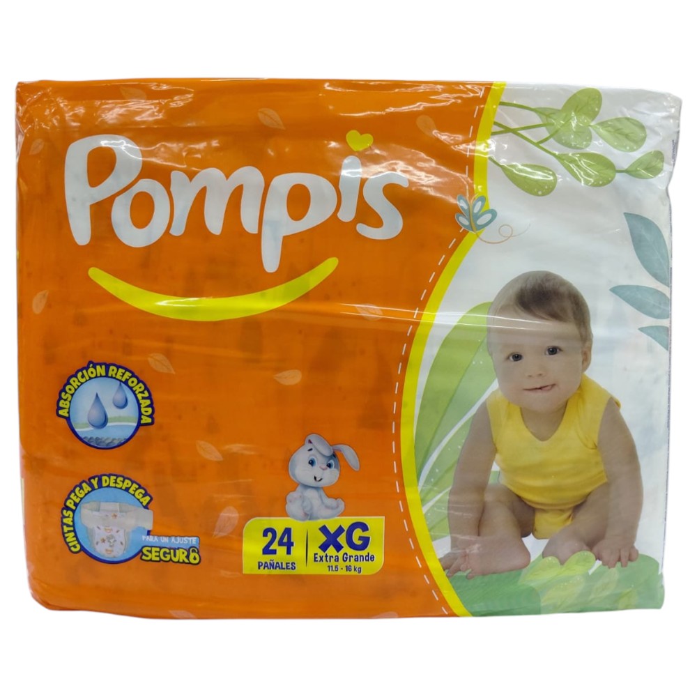 PAÑALES DESECHABLE EXTRA GRANDE 24U