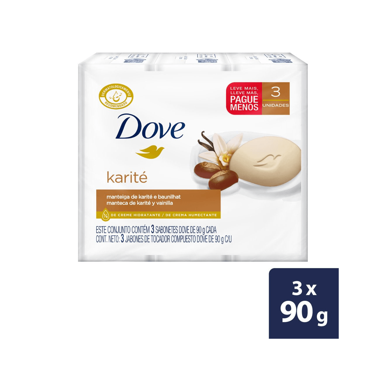 JABÓN KARITÉ DOVE 3U 90GR C/U