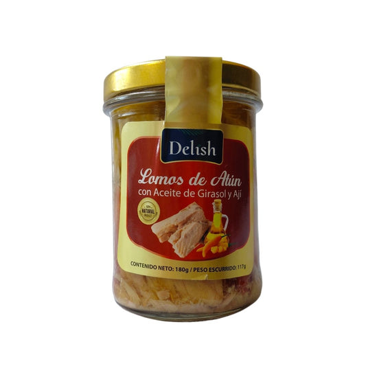 ATÚN ACEITE DE GIRASOL CON AJI DELISH 180GR
