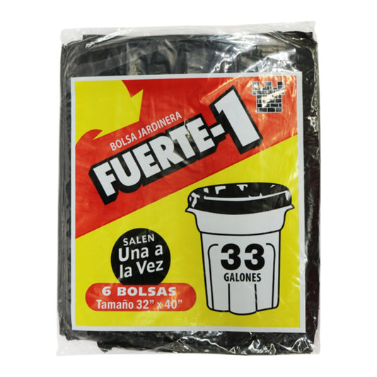 BOLSA DE BASURA NEGRA 32X40 6PZS