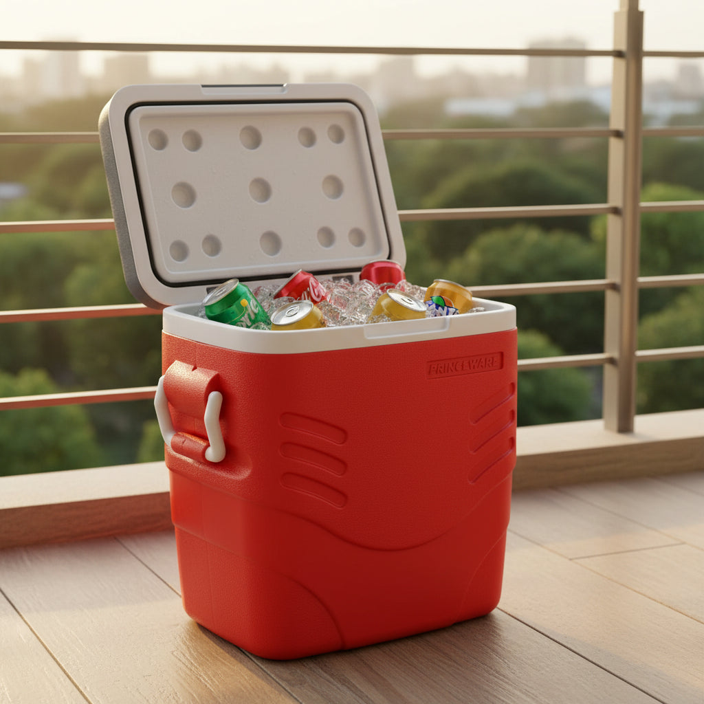 COOLER PLÁSTICO CON ASA LATERALES 20LT
