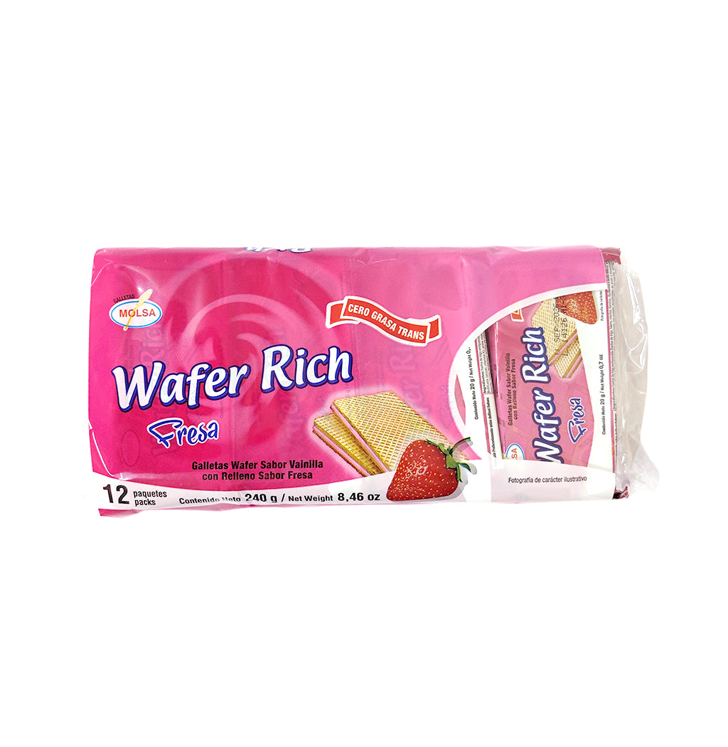 GALLETAS WAFER FRESA MOLSA 240GR