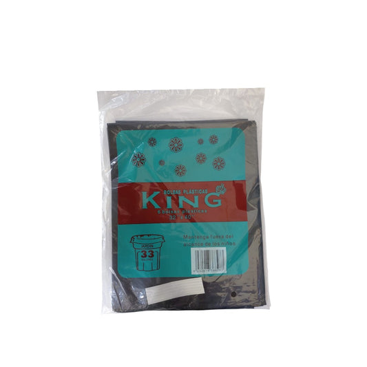 BOLSA DE BASURA NEGRAS KING 32X40 6U