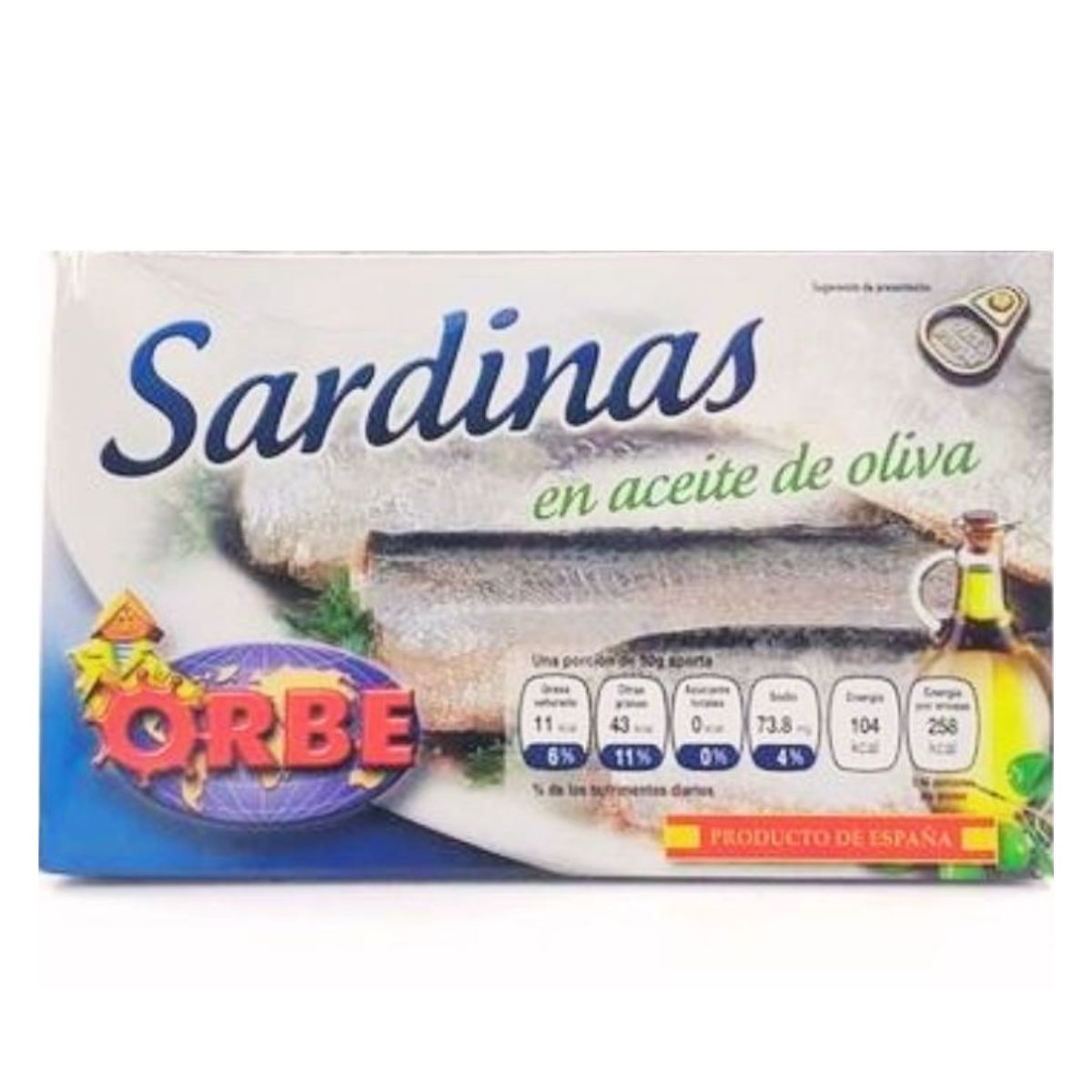 SARDINAS EN ACEITE ORBE 124GR
