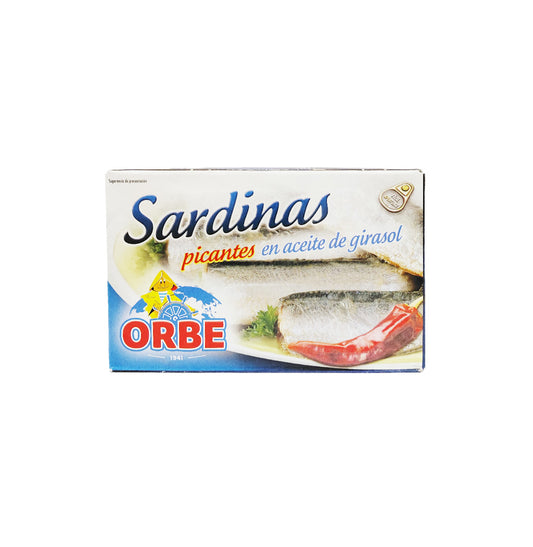 SARDINAS EN ACEITE PICANTE ORBE 124GR