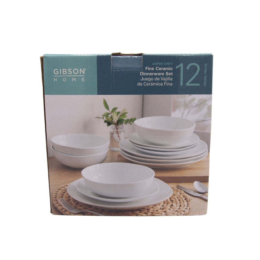 VAJILLA DE CERAMICA BLANCA 12PZS