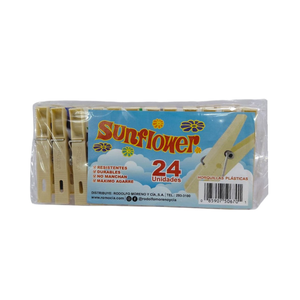 HORQUILLAS PLÁSTICAS CREMA SUNFLOWER 24U