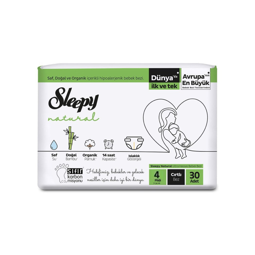 PAÑALES NATURAL VELCRO MAXI 30PZS