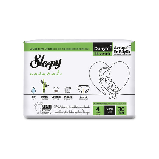 PAÑALES NATURAL VELCRO MAXI 30PZS