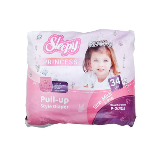 PAÑALES PANT MIDI PRINCESS 34PZS