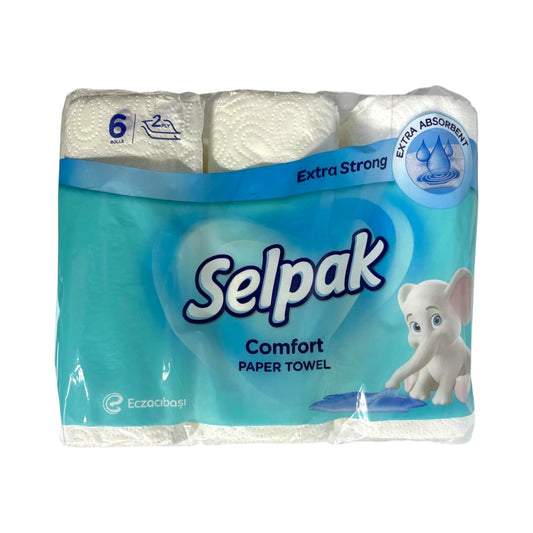 PAPEL TOALLA COMFORT 6 ROLLOS 2PLY