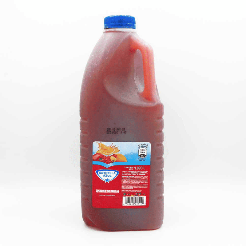 BEBIDA PONCHE FRUTAS EST.AZUL 1/2GL