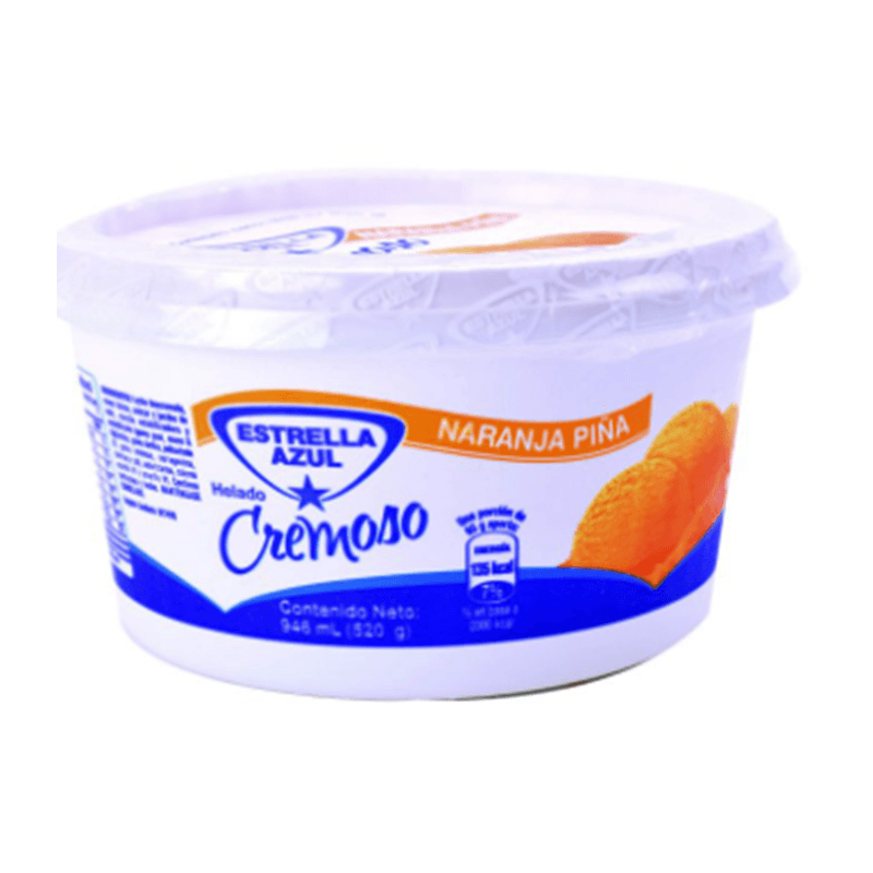 HELADO NARANJA PINA ESTRELLA AZUL 900ML
