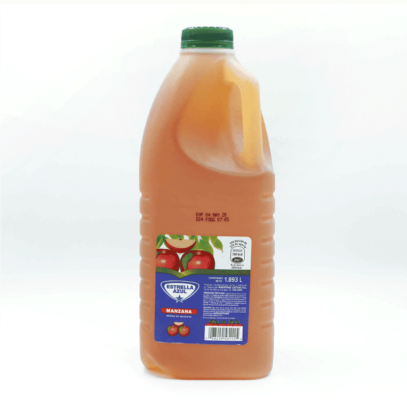 BEBIDA DE MANZANA ESTRELLA AZUL 1/2GL