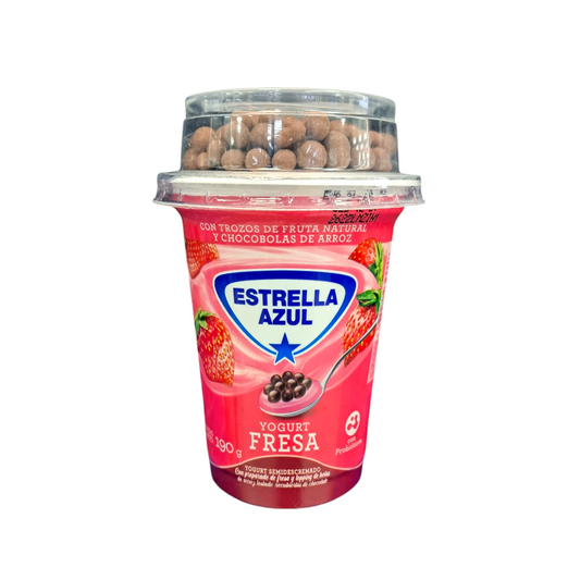 YOGURT FRESA TOPPING BOLITA 190GR