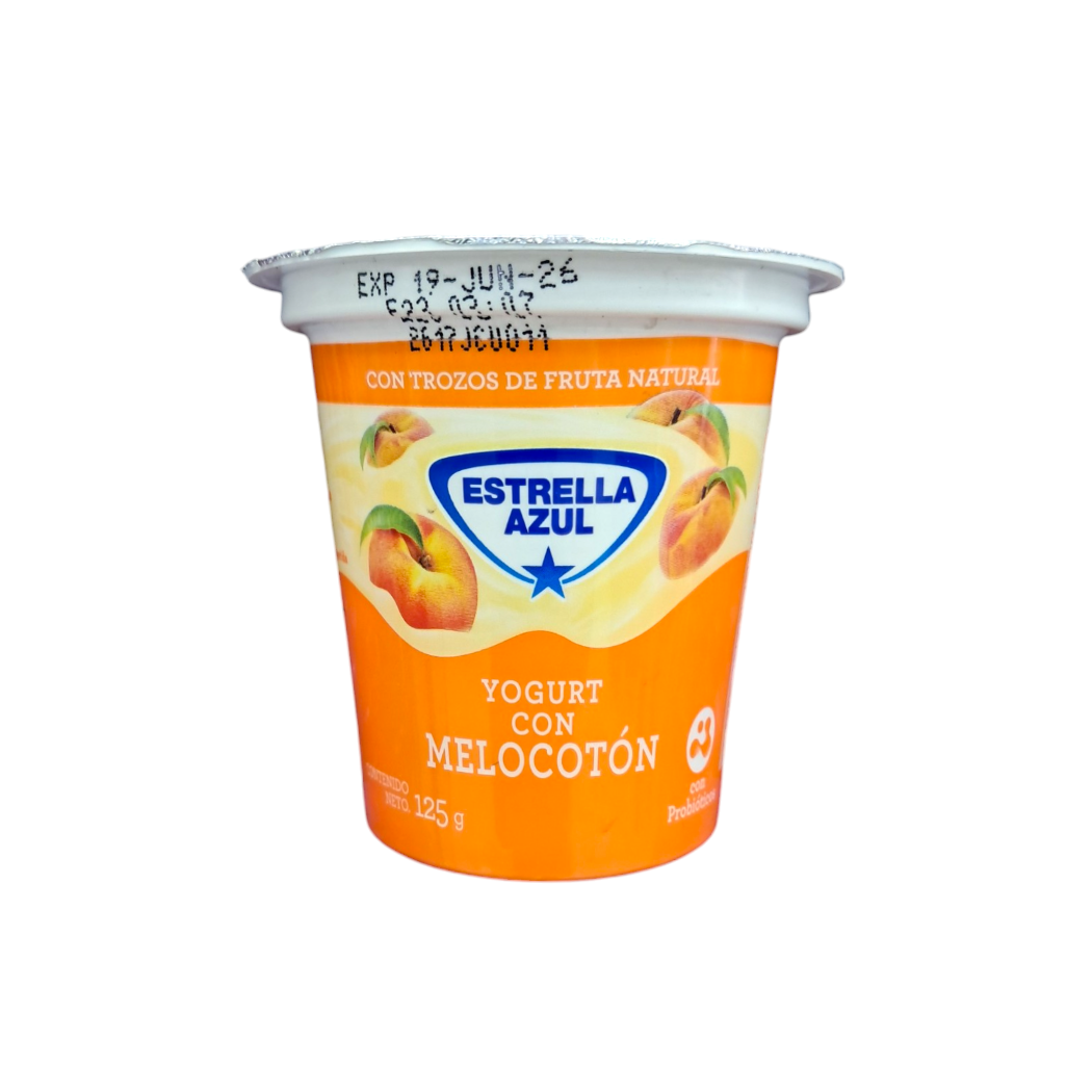 YOGURT MELOCOTON ESTRELLA AZUL 125GR