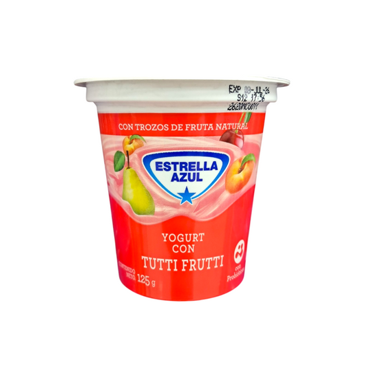 YOGURT TUTTI FRUTI ESTRELLA AZUL 125GR