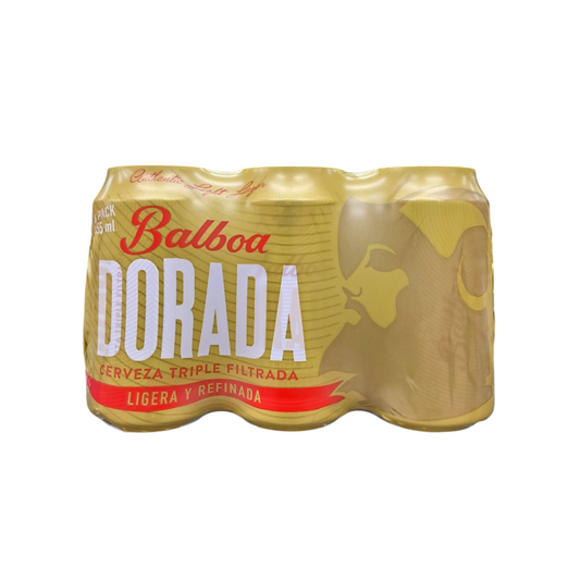 6PACK CERVEZA BALBOA DORADA LATA 355ML