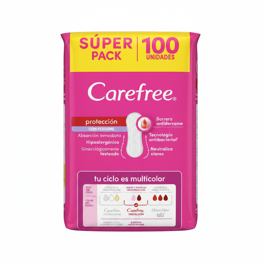 PROTECTORES DIARIOS ORIGINAL CAREFREE 100U