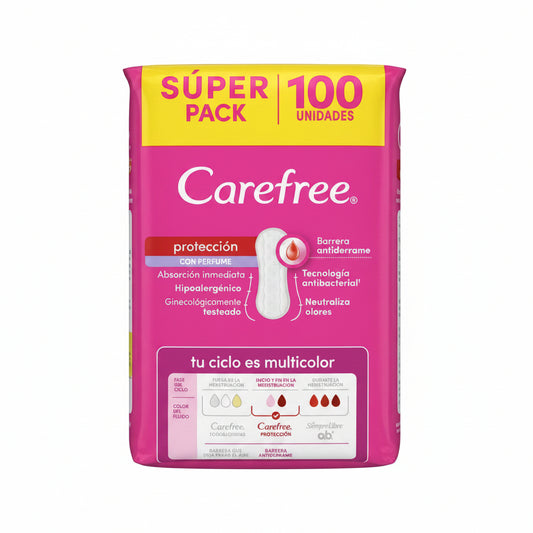 PROTECTORES DIARIOS ORIGINAL CAREFREE 100U
