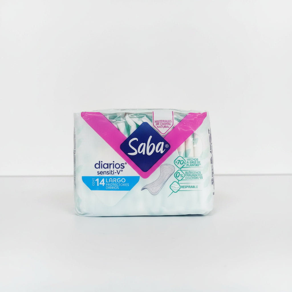 PROTECTORES DIARIOS LARGO SENSITI-V SABA 14U