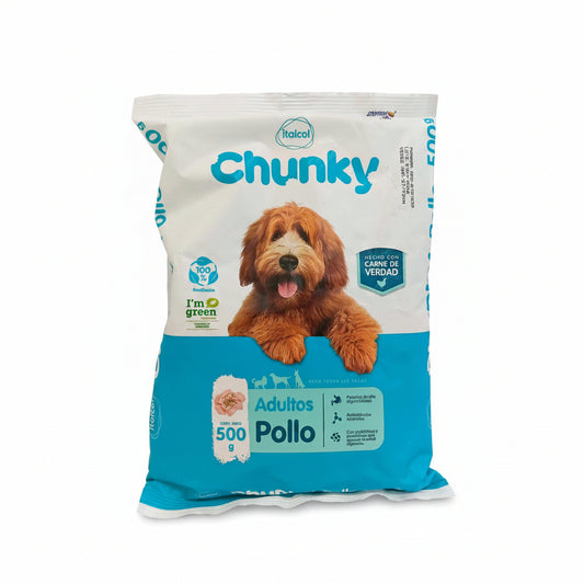 ALIMENTO PARA PERRO CHUNKY ADULTOS 500GR