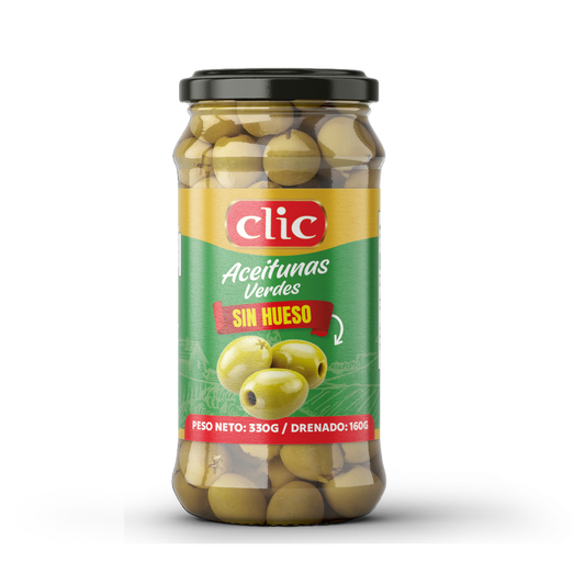 ACEITUNAS VERDES SIN HUESO CLIC 330G