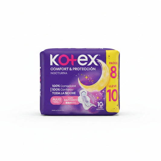 TOALLA NOCTURNA CON ALAS KOTEX 10U