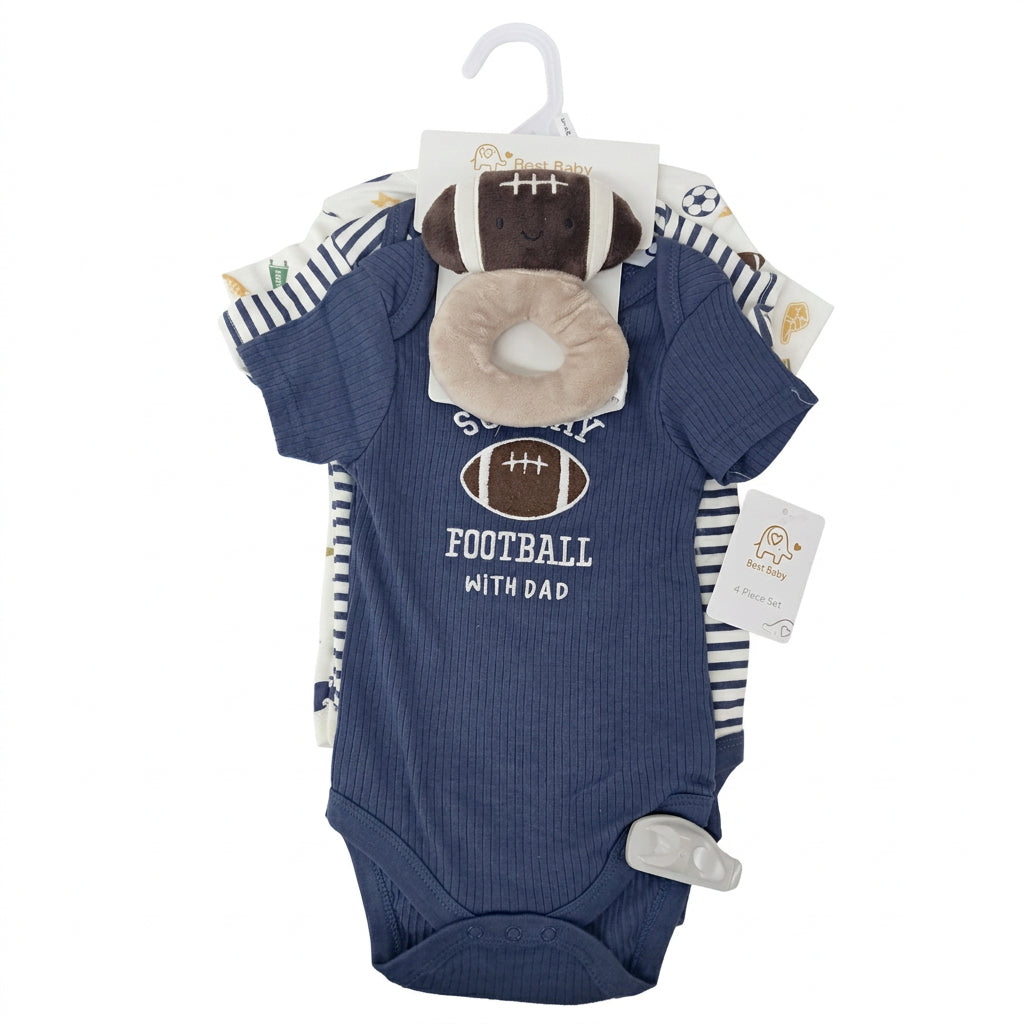 SET DE BODY PARA BEBE FUTBOL AMERICANO