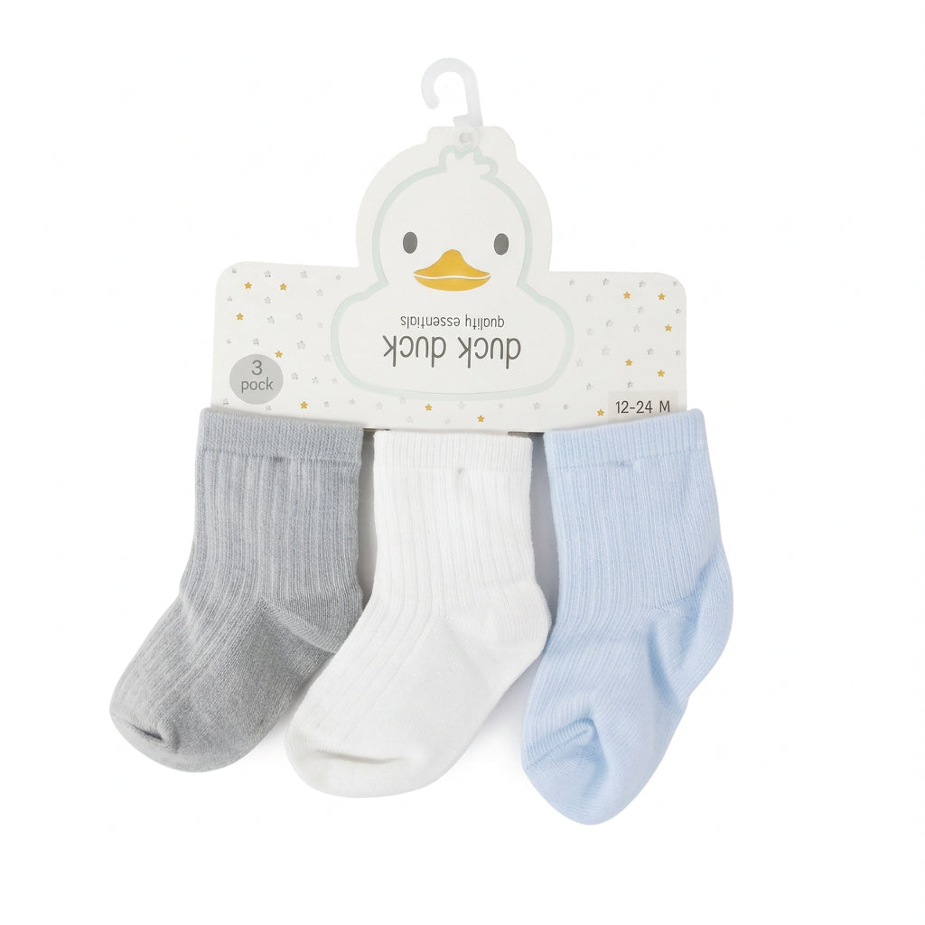 SET DE 3 MEDIAS DE BEBE DUCK DUCK